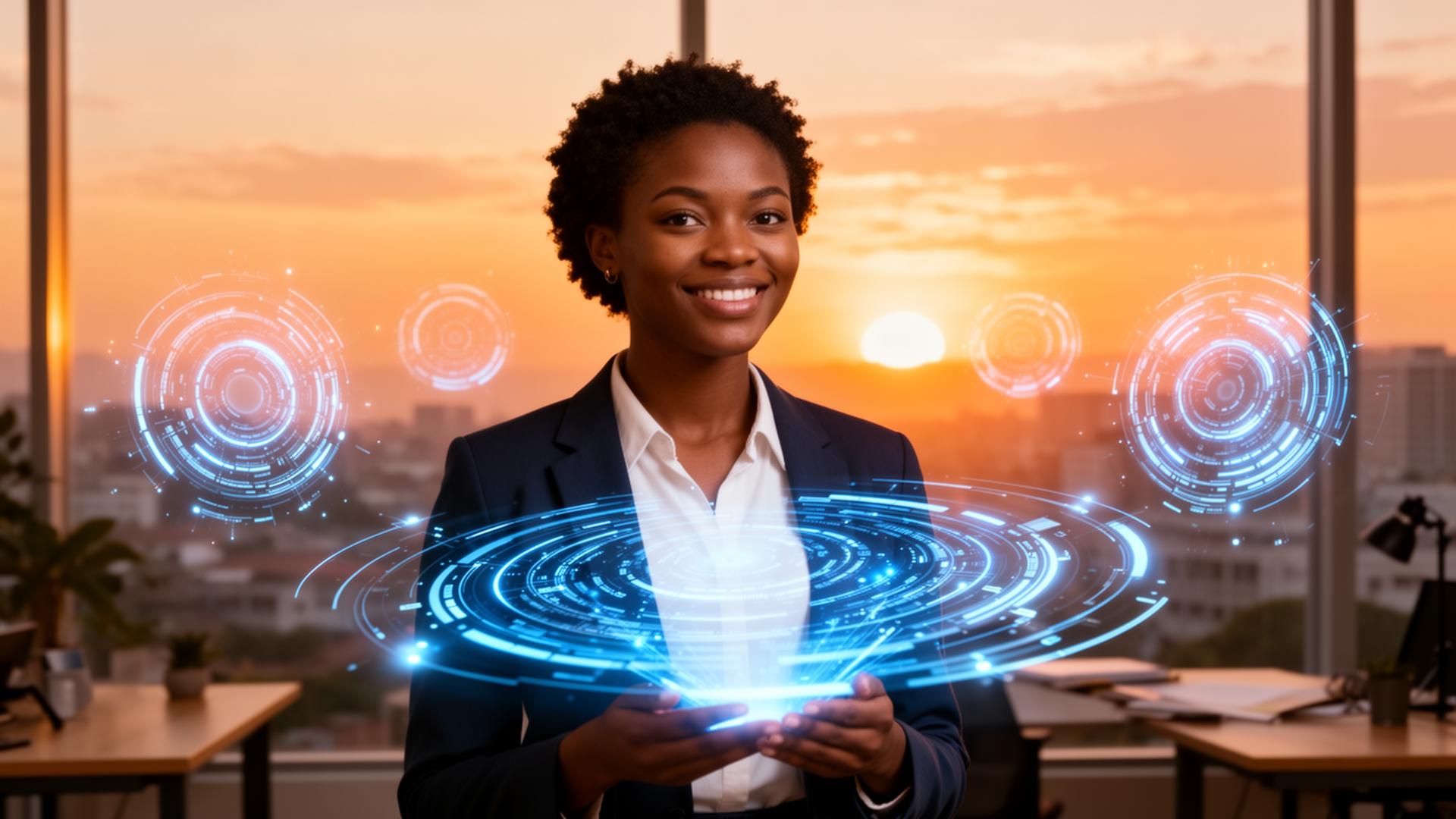African AI creator in Nairobi studio